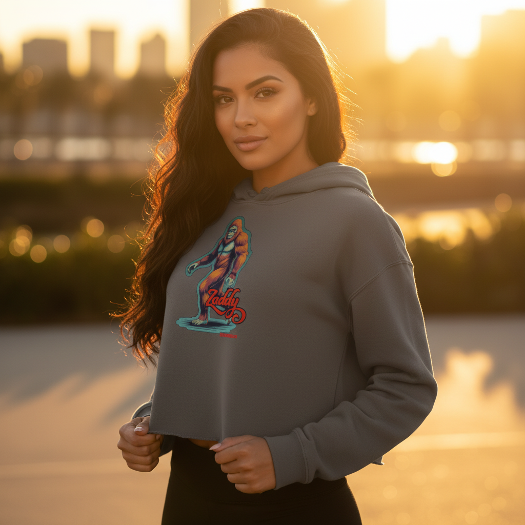 Sasquatch Zaddy Crop Hoodie